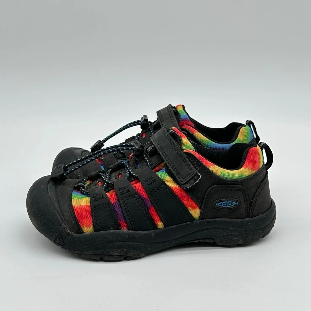 Keen Tie Dye Rainbow Newport 1025503 Youth SZ 3‎ Black Bungee Outdoor Shoes